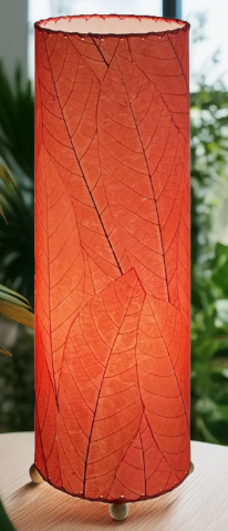 Cocoa Leaf Cylinder Lamp Red