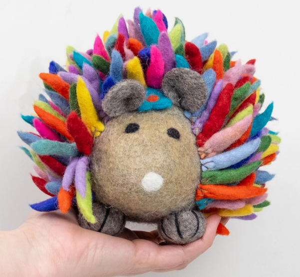 Felt Rainbow Hedgehog Large
