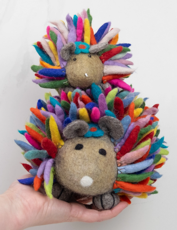 Felt Rainbow Hedgehog
