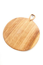 Load image into Gallery viewer, Wild Olive Wood Round Cheese Board with Handle
