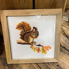 Load image into Gallery viewer, Bimala 6x6 Wood Quilling Card Frame - Handmade Fair Trade
