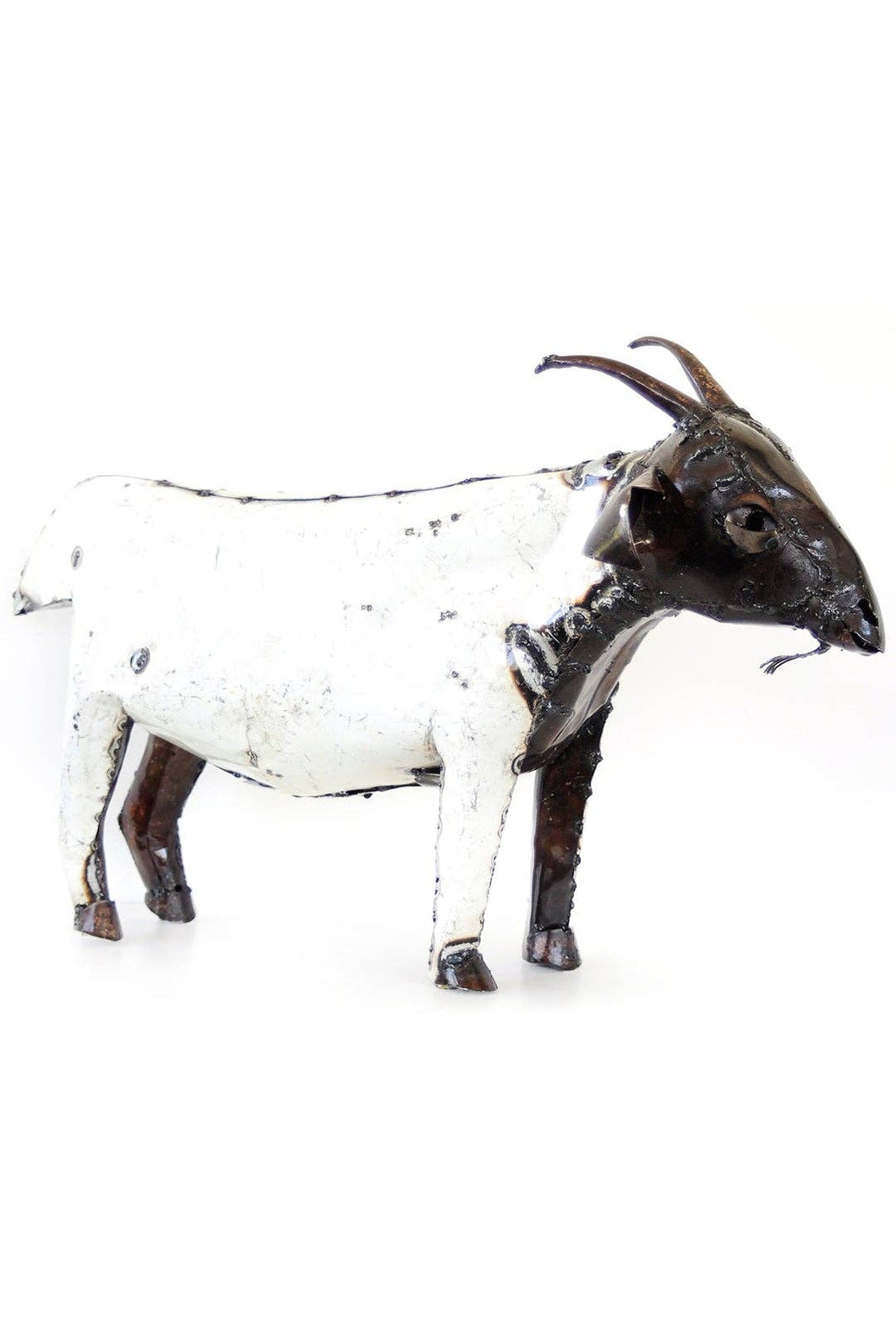 Recycled Metal African Farm Goats: ZIMA4B  Large Goat