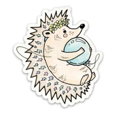 Hedgehog unlikely friends - Animal Stickers