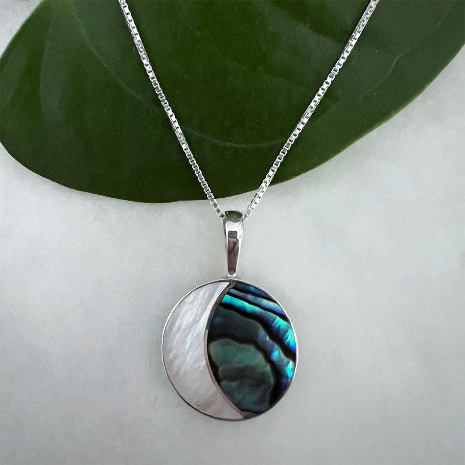 Crescent Moon Necklace - Sterling Silver, Indonesia