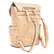 Load image into Gallery viewer, Stylish Natural Cork and Gold Backpack
