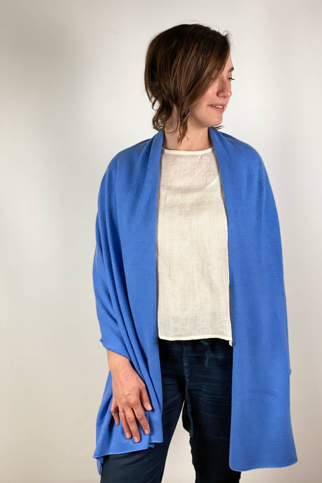 Cashmere Scarf/Wrap Cobalt Blue