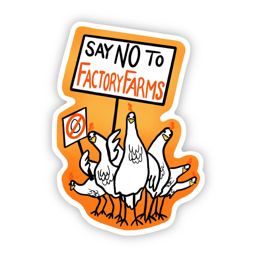 Say No to Factory Farms Chicken Sticker