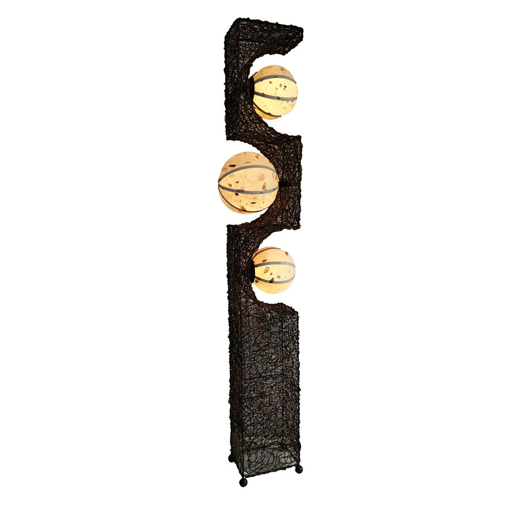Tri Orb Leaf Giant Floor Lamp