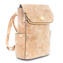 Load image into Gallery viewer, Stylish Natural Cork and Gold Backpack
