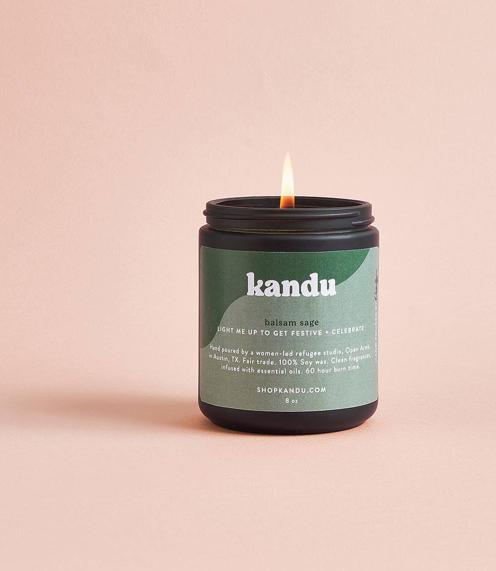 balsam sage 8oz holiday candle- soy wax