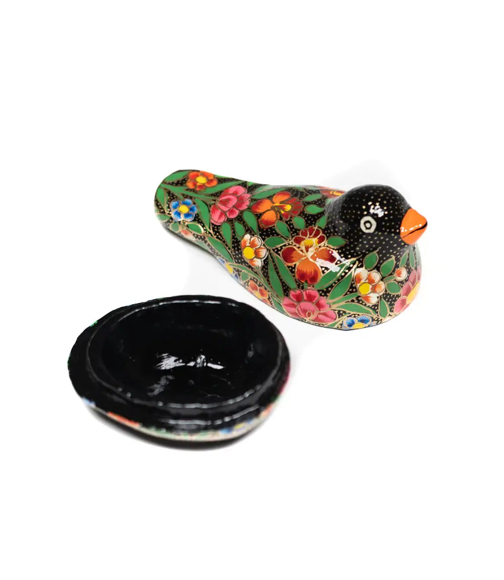 Paradise Parakeet Bird Paper Mache Box-Hand Painted Assorted