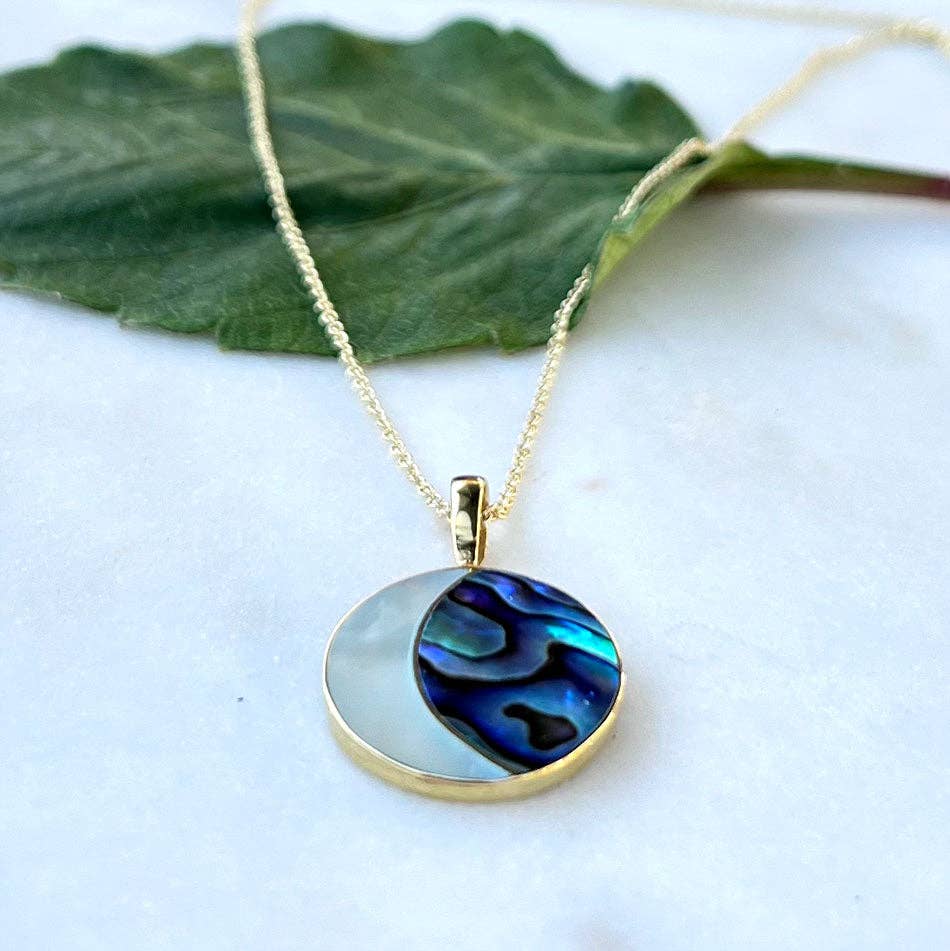 Crescent Moon Necklace - Brass, Indonesia