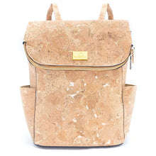 Load image into Gallery viewer, Stylish Natural Cork and Gold Backpack
