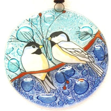 Glass Ornaments Chickadee