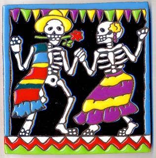 TD-25 Dancing Skeletons  With Flower