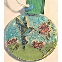 Load image into Gallery viewer, Glass Orn Green Hummingbird
