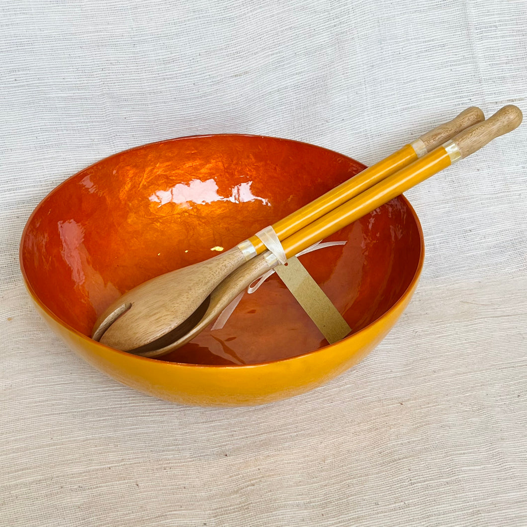 Turmeric Capiz Salad Bowl
